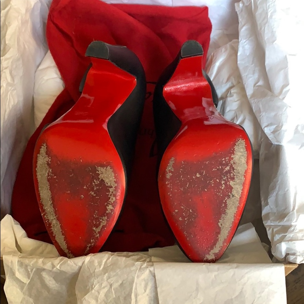 Christian Louboutin 100 Calf Morphee/Watersnake - Picture 2 of 4